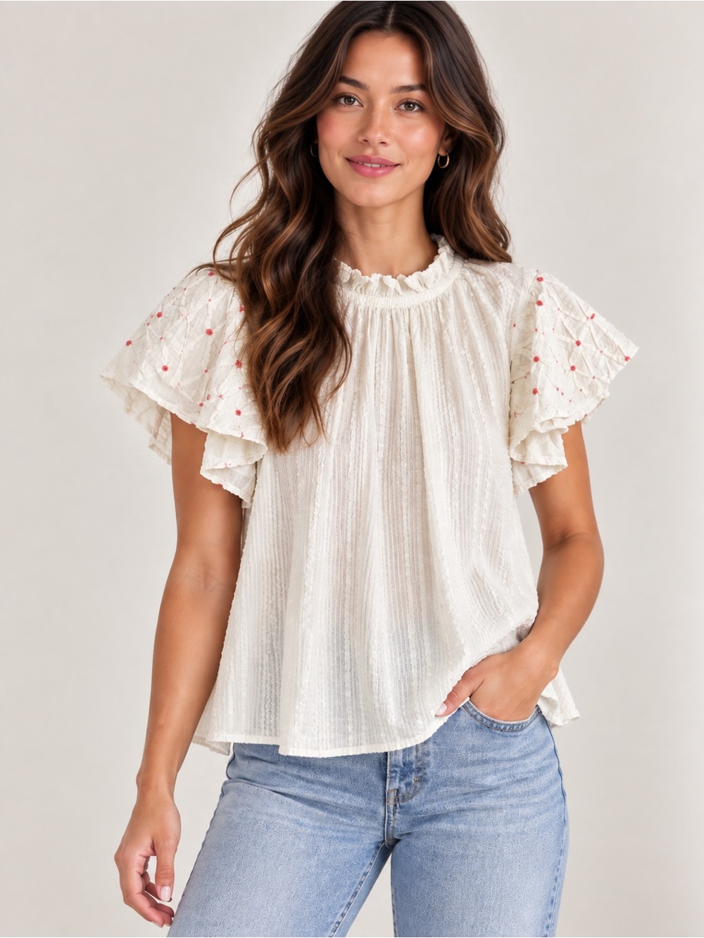 🎉5 for $45🎉 THML Anthropologie top blouse shirt size XS